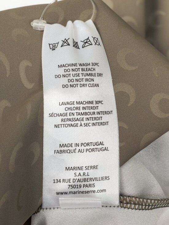 Marine Serre White Line FW20 Taupe Reflective Moon-Print Top - Picture 8 of 8